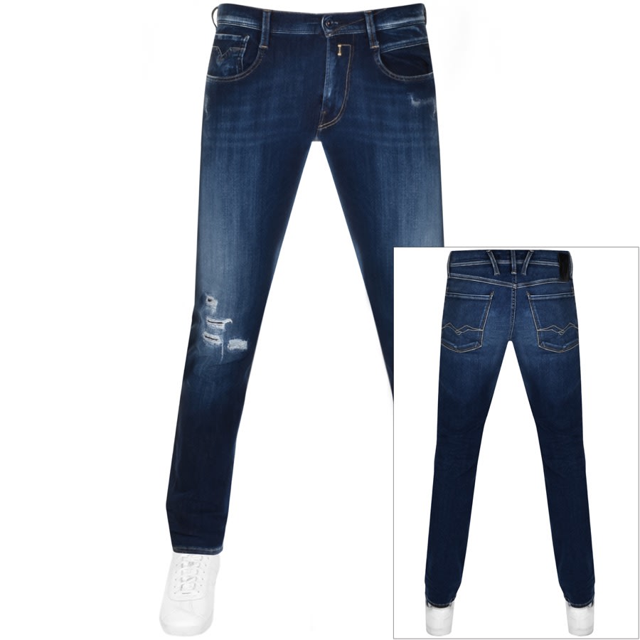 Alternative Image for ProductReplay Anbass Hyperflex Jeans Blue1